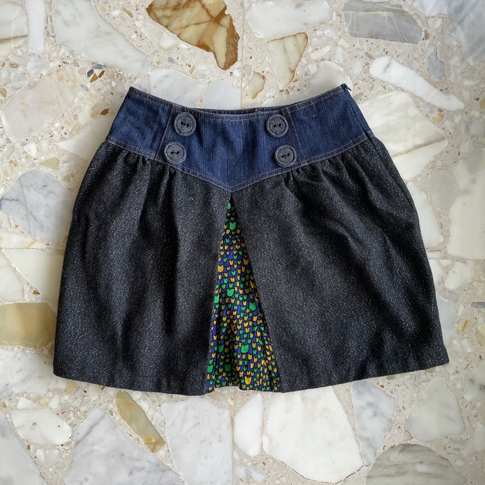 Custo Barcelona Black/Jean Sparkling Skirt 34/0